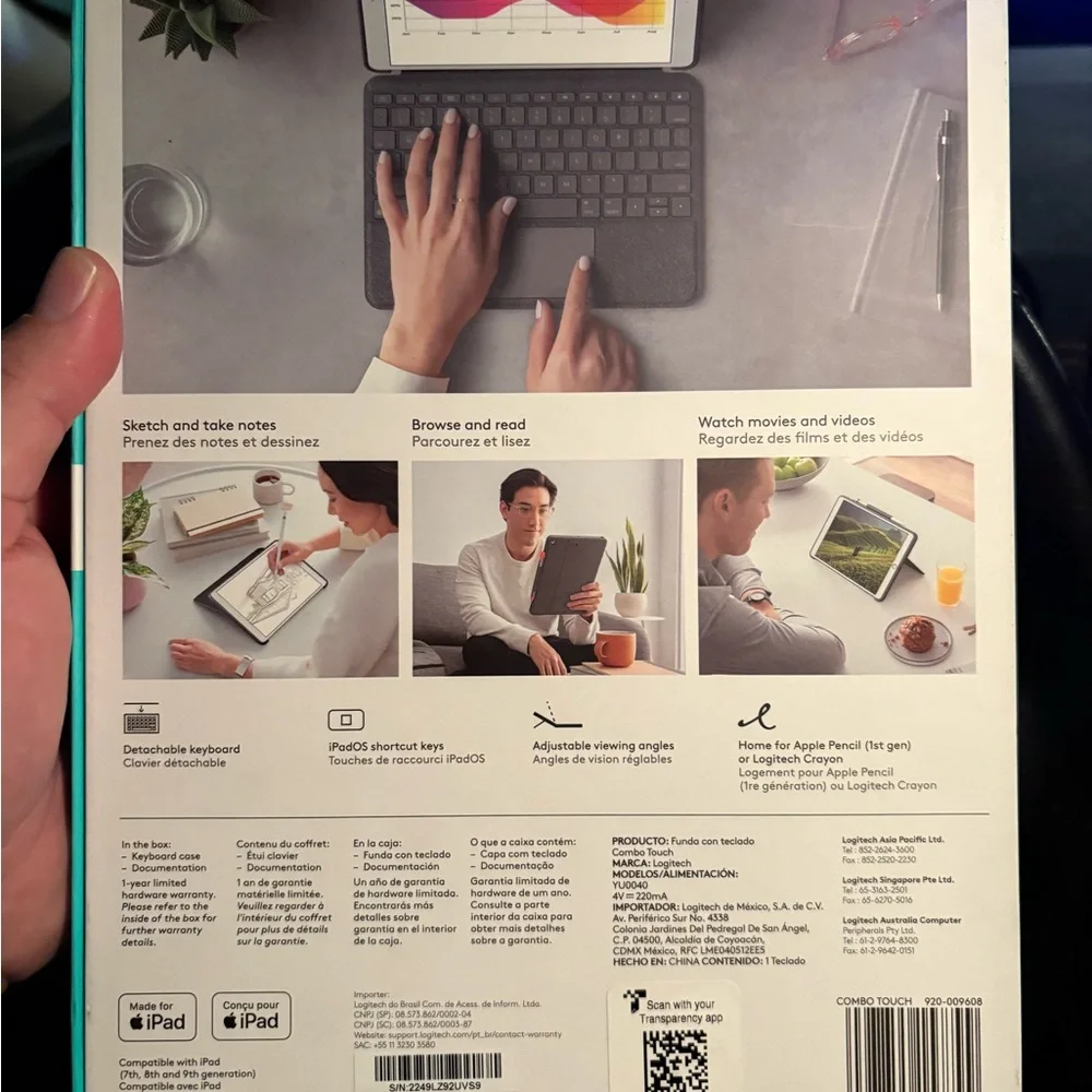 Logitech - wireless detachable keyboard case